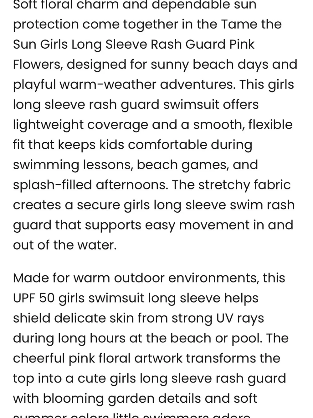 Tame the Sun swimsuit, girls size 10